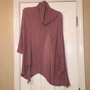 purple droop neck top